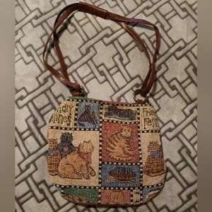 Friendly Felines Tapestry Handbag